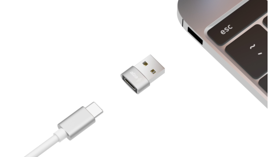 AlzaPower USB-A (M) na USB-C 2.0 (F) 