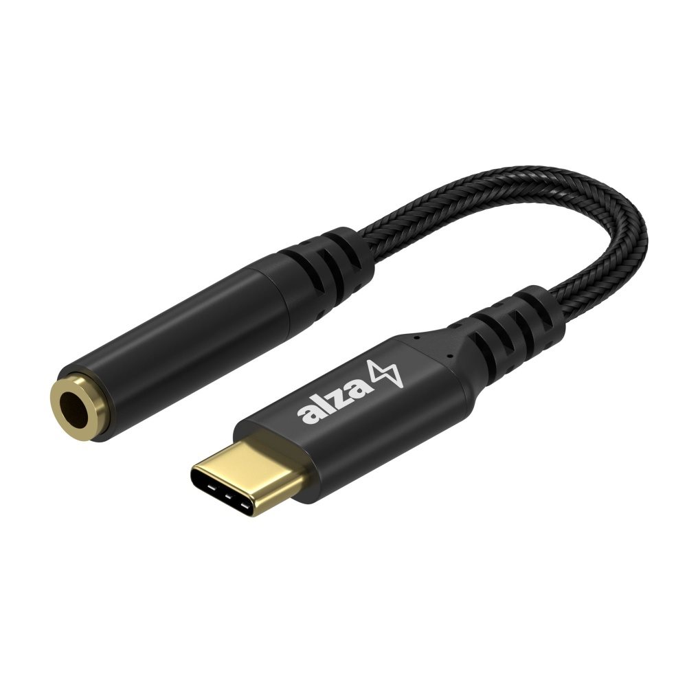 AlzaPower USB-C (M) to 3.5mm Jack (F) 0.1m Black from 8.91