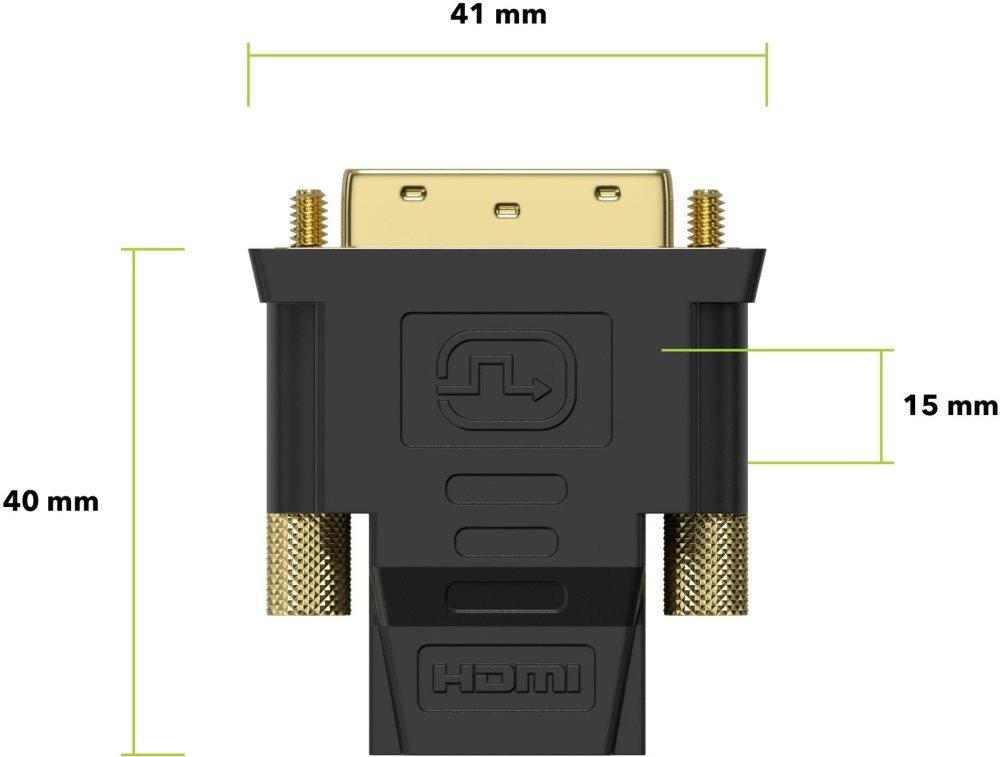 AlzaPower DVI-D (24+1) (M) to HDMI (F)