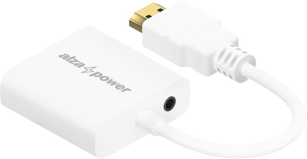 AlzaPower HDMI (M) to VGA (F) with 3.5mm Jack adapter