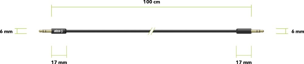 AlzaPower Audio 3.5mm Jack to 3.5mm Jack AlzaPower Audio 3.5mm Jack to 3.5mm Jack