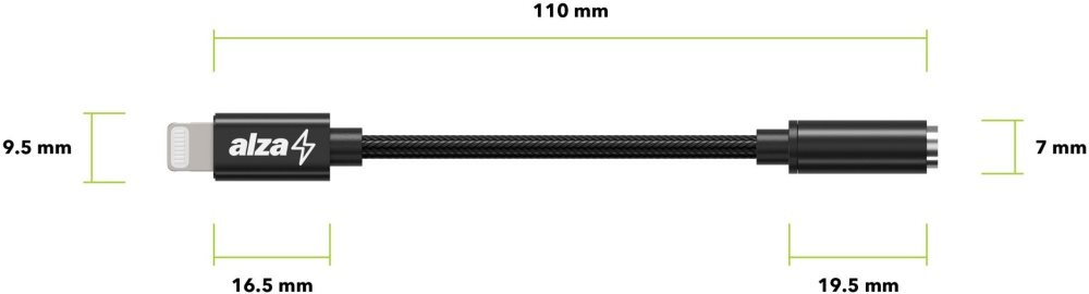 AlzaPower Lightning MFi to 3.5mm Jack (F) 