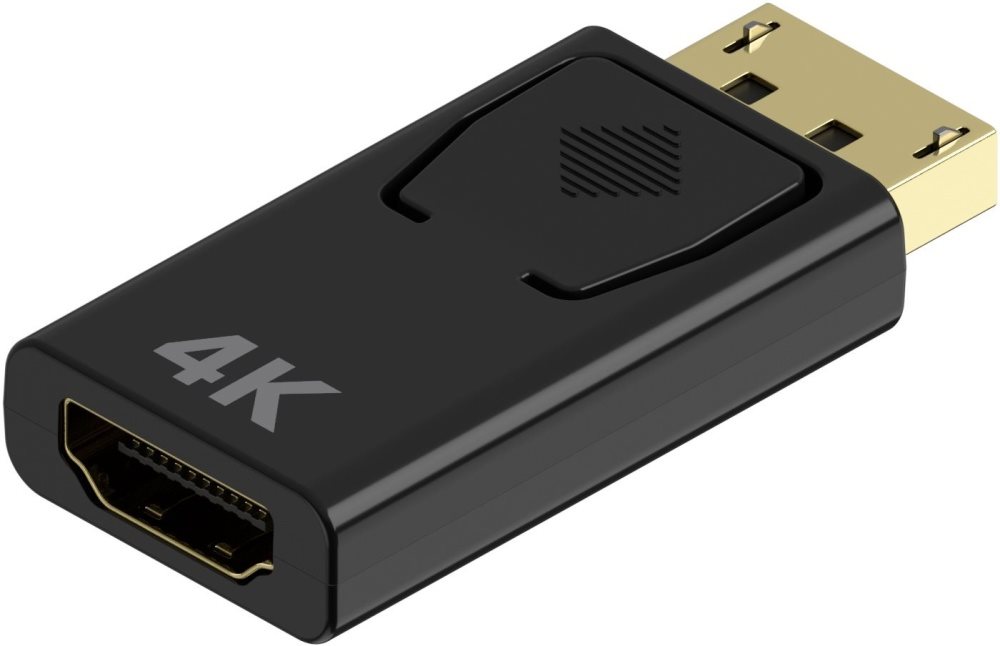 AlzaPower DisplayPort (M) na HDMI 4K 30Hz (F) černá 