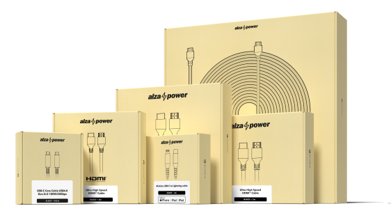 AlzaPower AluCore Audio 3,5 mm Jack (M) to 3,5 mm Jack (M)