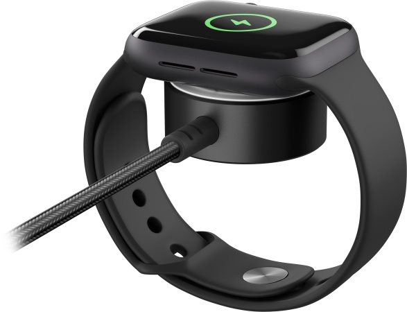 MagSafe bezdrôtová nabíjačka AlzaPower WAC200B Wireless Apple Watch Charger čierna