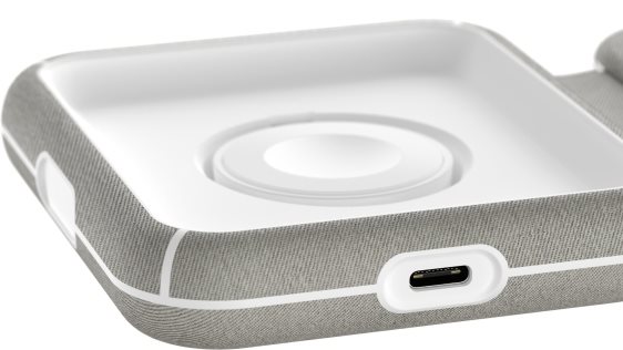 MagSafe bezdrôtová nabíjačka AlzaPower WAC500G Dual Wireless Charger sivá 