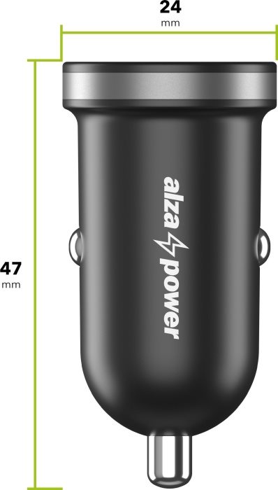 AlzaPower Car Charger P100 USB-A + USB-C Power Delivery 35W