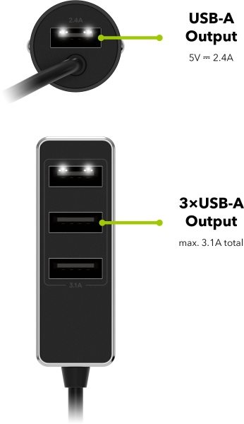 AlzaPower Car Charger X540 Multi Charge