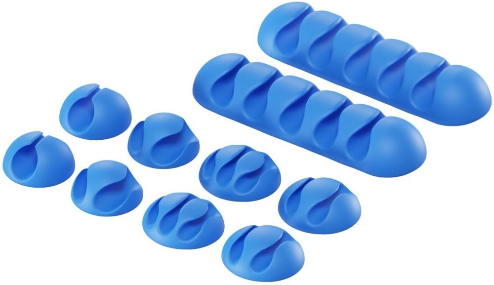 AlzaPower Cable Clips Mix 10 pcs