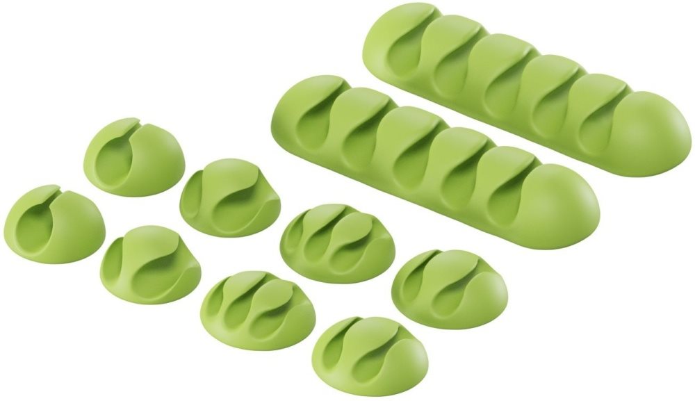 AlzaPower Cable Clips Mix 10 pcs