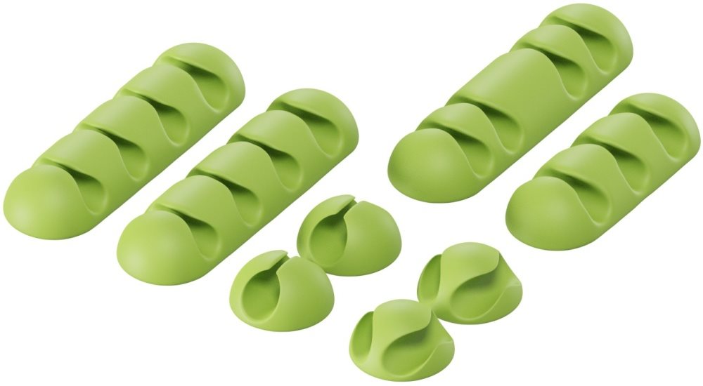 AlzaPower Cable Clips Mix 8 pcs