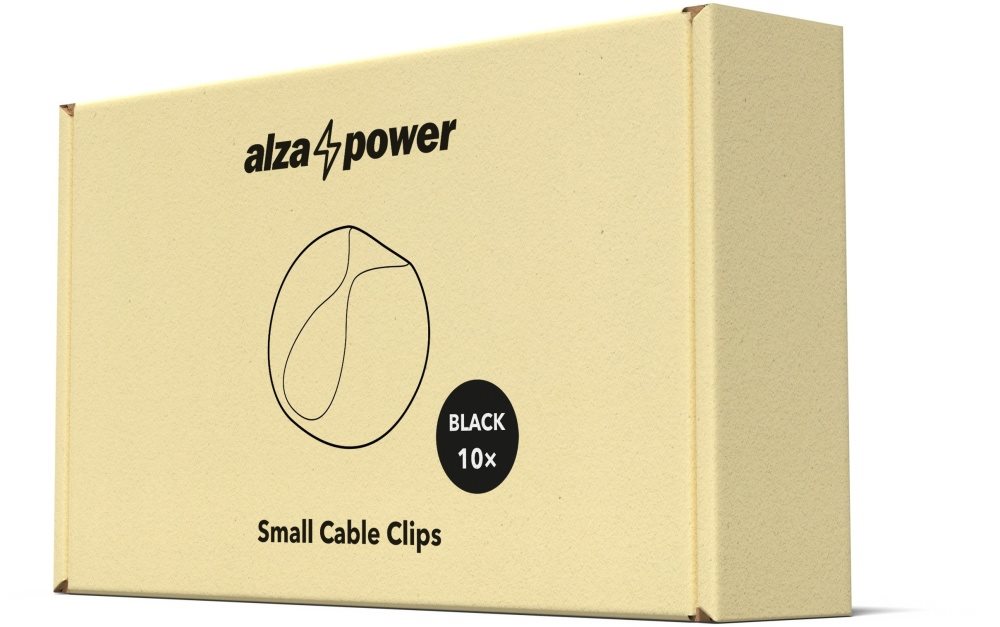 AlzaPower Small Cable Clips 10 pcs