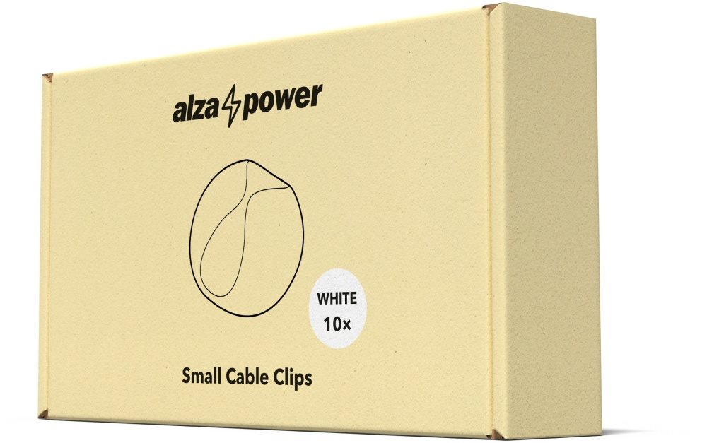 AlzaPower Small Cable Clips 10 pcs