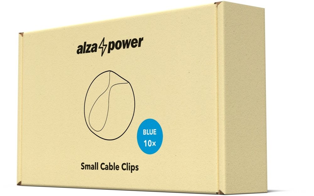 AlzaPower Small Cable Clips 10 pcs