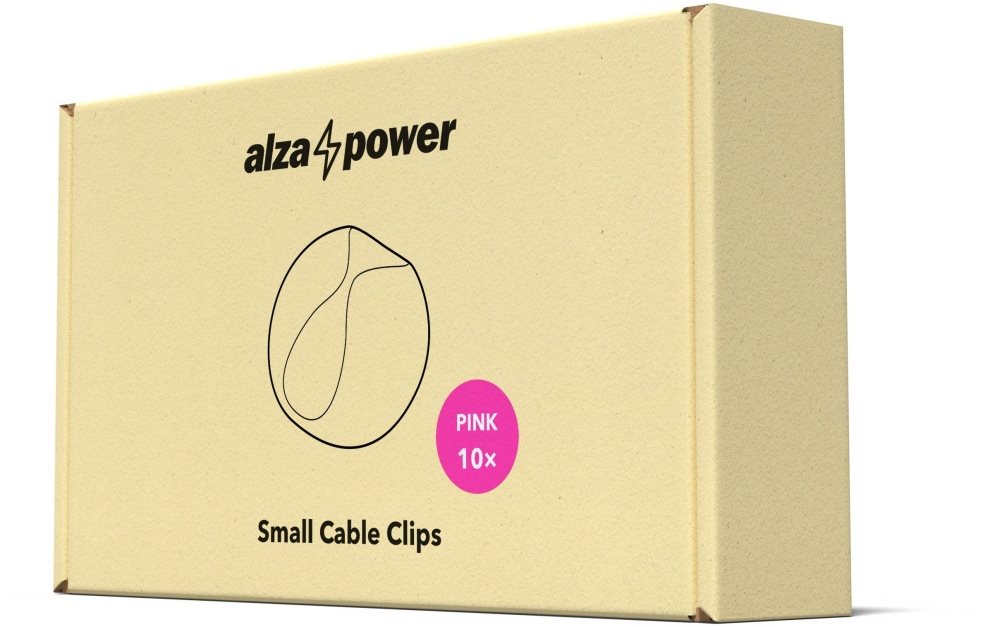 AlzaPower Small Cable Clips 10 pcs