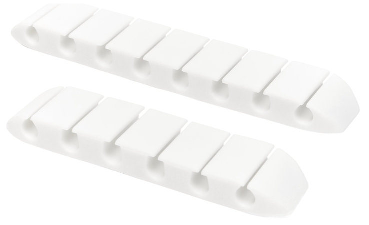 AlzaPower Long Cable Clips 2 pcs bílé