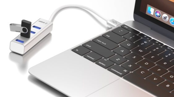 AlzaPower AluCore USB-A (M) für 4× USB-A (F)