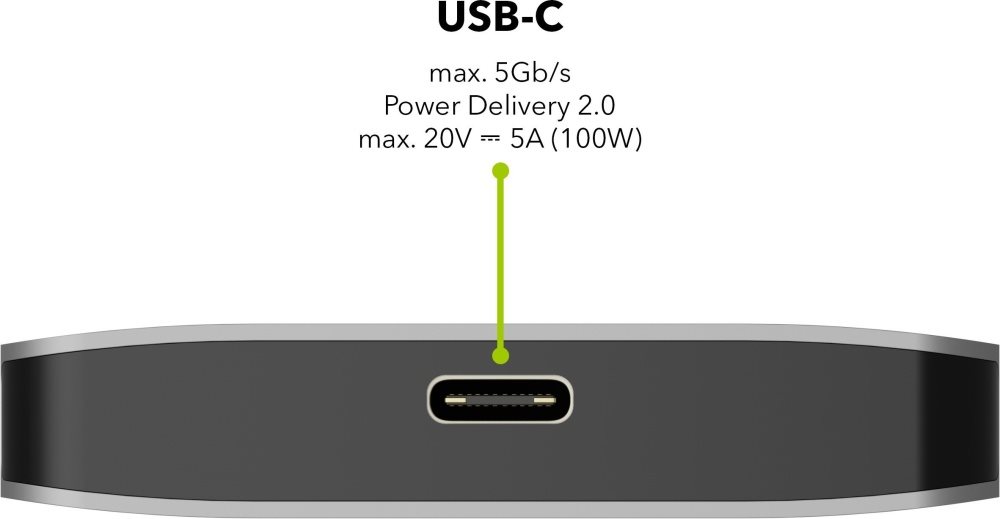 AlzaPower Metal USB-C Dock Station 8v1 Dual Screen C8