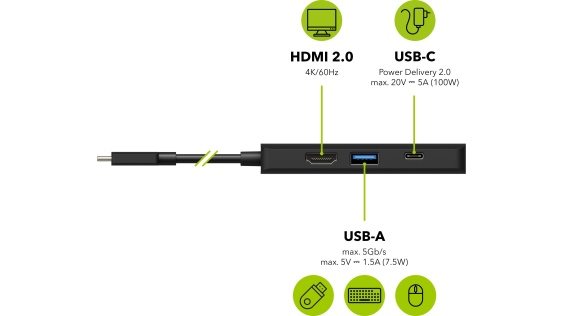 AlzaPower USB-C Dock Station 4v1
