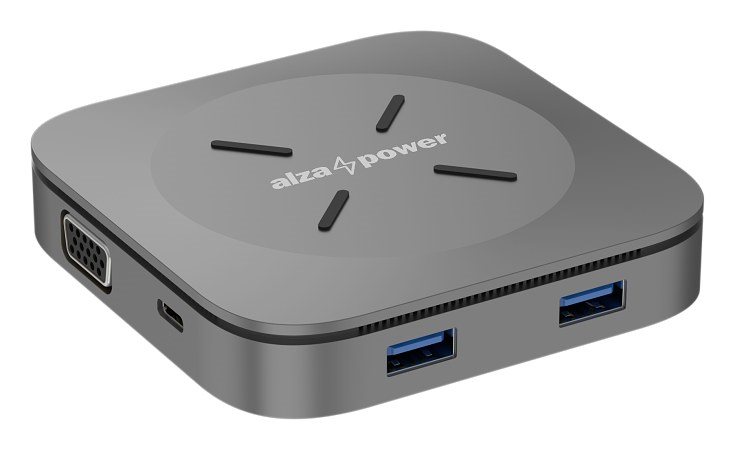 AlzaPower Metal USB-C Dock Cube 6in1 WF