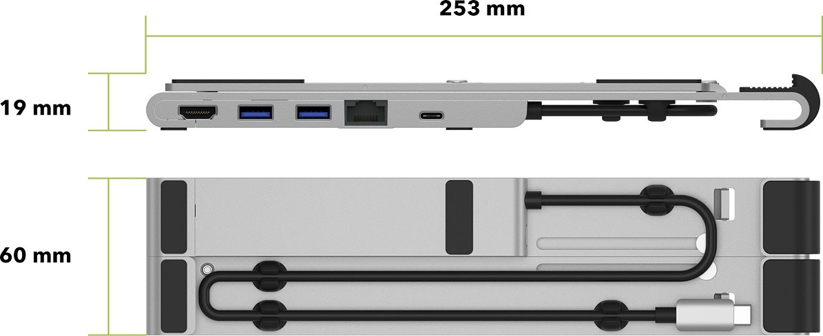 AlzaPower Metal USB-C Dock Station with Stand 6in1 AlzaPower Metal USB-C Dock Station with Stand 6in1