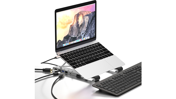 AlzaPower Metal USB-C Dock Station with Stand 6in1 AlzaPower Metal USB-C Dock Station with Stand 6in1