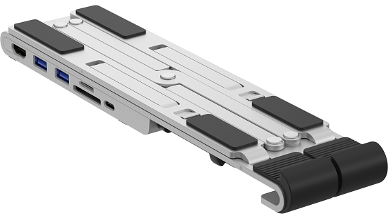 AlzaPower Metal USB-C Dock Station with Stand 7in1