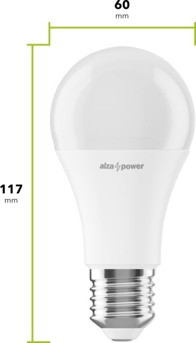 Alza Power LED 12-80W, E27, 4000K,  3db LED izzó