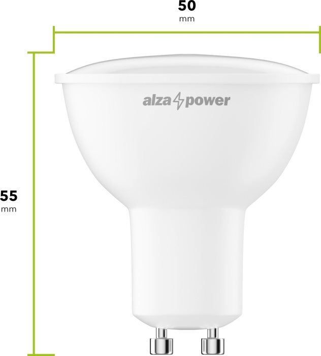 LED-Glühbirne Alza Power LED 8-55W, GU10, 2700K, Satz mit 2 Stück