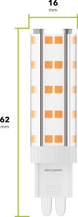 LED žiarovka Alza Power LED 4.2 – 40 W, G9, 2700K, set 2 ks