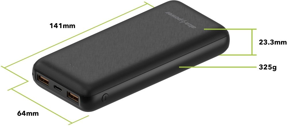 AlzaPower Onyx 20000mAh Fast Charge + PD3.0 