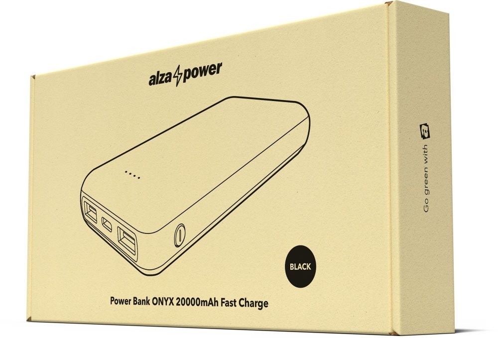 AlzaPower Onyx 20000mAh Fast Charge + PD3.0 
