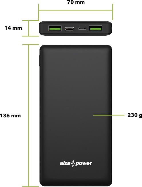 AlzaPower Ingot 10000mAh Quick Charge + PD3.0 AlzaPower Ingot 10000mAh Quick Charge + PD3.0