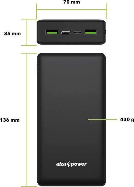 AlzaPower Ingot 10000mAh Quick Charge + PD3.0 AlzaPower Ingot 10000mAh Quick Charge + PD3.0