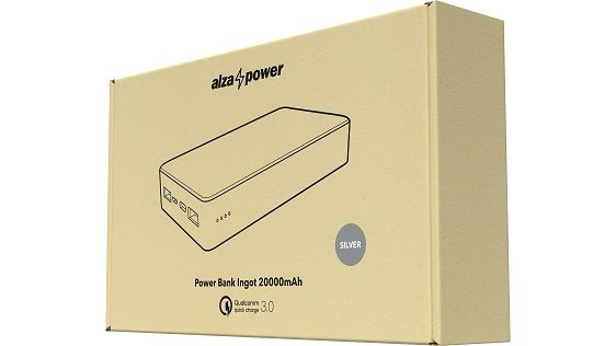 AlzaPower Ingot 20000mAh Quick Charge + PD3.0