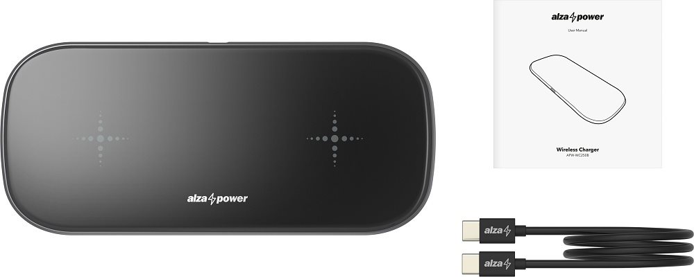 AlzaPower WC250 Premium Dual Wireless Fast Charger