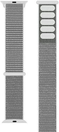 Eternico Airy für Apple Watch 38mm / 40mm / 41mm / 42mm Elefant Grau und Weiß Rand