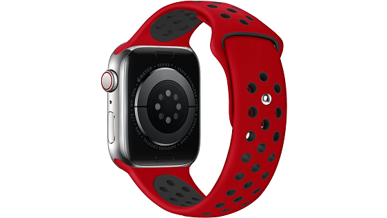 Eternico Sporty for Apple Watch 42mm / 44mm / 45mm Pure Black and Red Eternico Sporty for Apple Watch 42mm / 44mm / 45mm Pure Black and Red