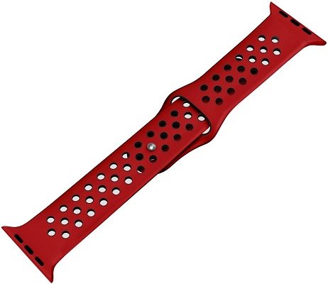 Eternico Sporty for Apple Watch 42mm / 44mm / 45mm Pure Black and Red Eternico Sporty for Apple Watch 42mm / 44mm / 45mm Pure Black and Red