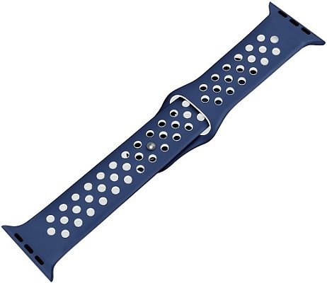 Eternico Sporty für Apple Watch 38mm / 40mm / 41mm Cloud Weiß und Blau