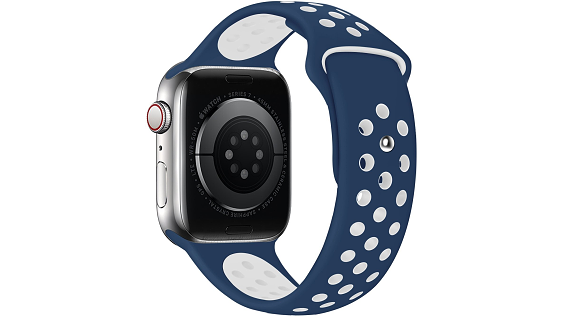 Eternico Sporty für Apple Watch 42mm / 44mm / 45mm Cloud Weiß und Blau