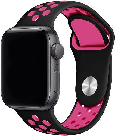 Eternico Sporty für Apple Watch 38mm / 40mm / 41mm Vibrant Pink und Schwarz Eternico Sporty für Apple Watch 38mm / 40mm / 41mm Vibrant Pink und Schwarz