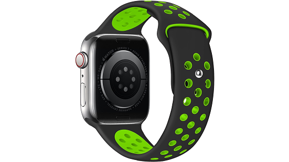 Eternico Sporty für Apple Watch 42mm / 44mm / 45mm Vibrant Grün und Schwarz