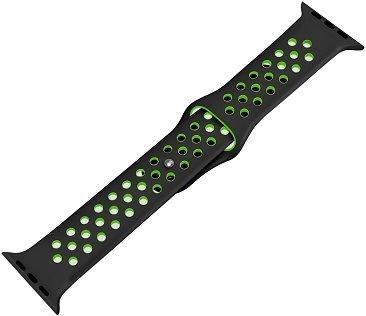 Eternico Sporty für Apple Watch 42mm / 44mm / 45mm Vibrant Grün und Schwarz