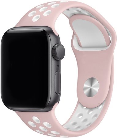 Eternico Sporty für Apple Watch 38mm / 40mm / 41mm / 42mm Cloud Weiß und Rosa