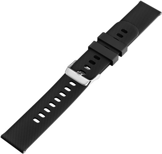 Remienok Eternico Essential with Metal Buckle Universal Quick Release 24mm Solid Black Remienok Eternico Essential with Metal Buckle Universal Quick Release 24mm Solid Black