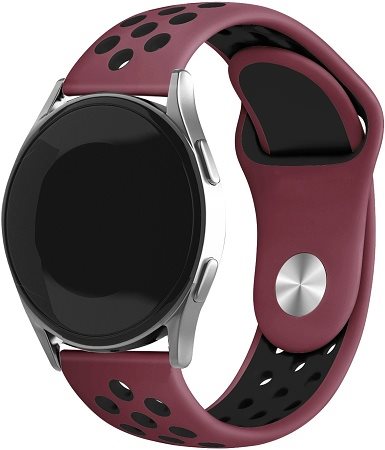 Eternico Sporty Universal Quick Release 20mm ​Solid Black and Bordo