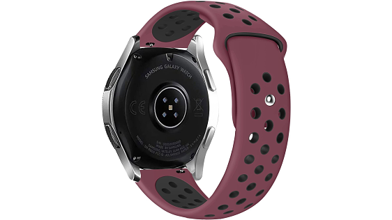 Eternico Sporty Universal Quick Release 20mm ​Solid Black and Bordo