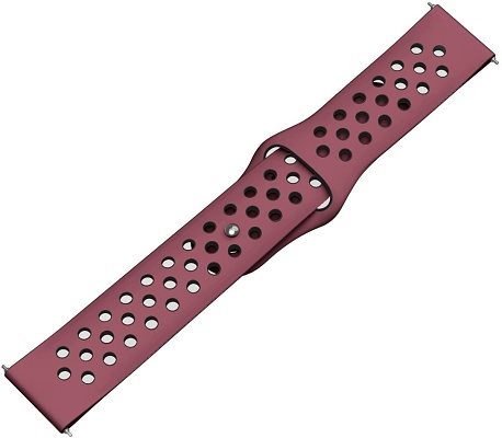 Eternico Sporty Universal Quick Release 20mm ​Solid Black and Bordo