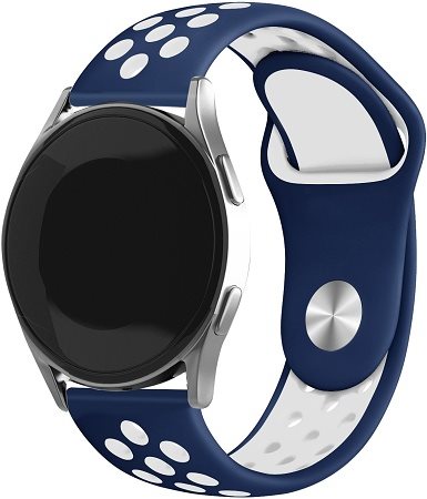 Eternico Sporty Universal Quick Release 22mm ​Pure White and Blue